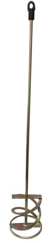 AC - Varilla Mezcladora de Pintura y Yeso 600 x 100 mm - Hierro Resistente - Accesorio para Batidora de Mortero - Mezclador para Obra - 400 g