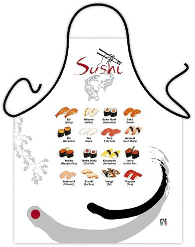 Kochschürze = Sushi = Schürze mit Motiv Küchenschürze Latzschürze Grillschürze