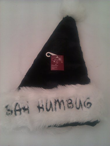 Premier 'Bah humbug' Weihnachtsmütze - Schwarz - Plüsch - Unisex-Erwachsene - Weihnachten - Hut - Mütze