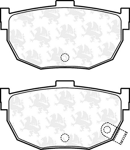 Quinton Hazell Brake Pad Set - 4 OEM Quality Direct Fit Replacement Brake Pads for Single Axle - Rear - BP575