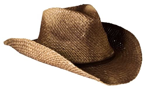 Gamble and Gunn Unisex Cowboyhut im Retro-Stil – Braunes Stroh mit formbarer Krempe