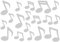 Samunshi® Musiknoten Wandtattoo Musik 18 Stück 12xca.5cm-6xca.7,5cm silber