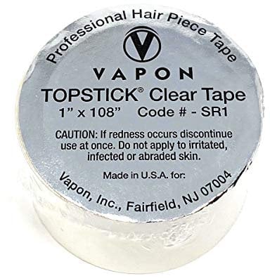 Vapon Topstick Clear Double Sided Medical Grade Adhesive Tape Roll 1 x 108 by Vapon
