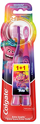 Colgate Smiles Oral Care Zahnbürsten Duo für Kinder 2 – 6 Jahre, 4er Pack (4 x 2 Stück) sortiert