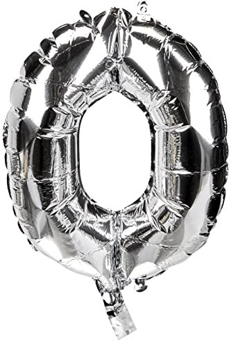 Amscan 3304011 - MiniShape Buchstabe O Silber Folienballon, 25cm x 33cm, Luftballon