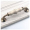 Luniquz 2pcs Türschnalle, Vintage Möbelgriffe Keramik Griff Minimalismus Renovierungsgarnitur für Zimmertüren Möbelgriffe mit Risse Maserung für Schubladen und Schrank 128mm