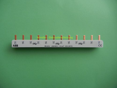 ABB PS3/12 Phasenschiene 3-phasig 4x12P 10 mm² 2CDL231001R1012