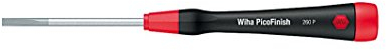 Wiha Feinschraubendreher PicoFinish Schlitz (00476) 1,0 mm x 40 mm filigraner Präzisionsschraubendreher, Modellbau, Feinmechanik, mit Drehkappe