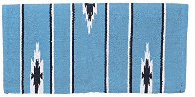 Tough 1 Sierra Satteldecke, 55% Wolle, Blaugrün/Schwarz/Creme, 76,2 x 76,2 cm