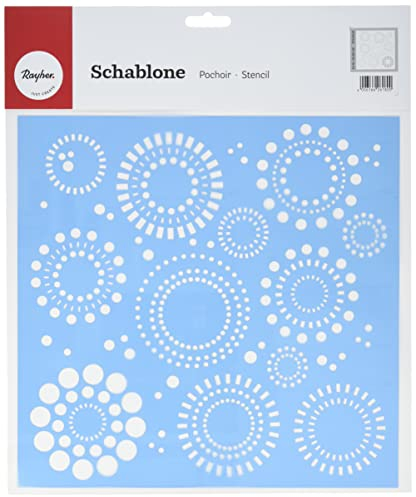 Rayher 3860200 Schablone Kreise, 30 x 30 cm, 1 Stück