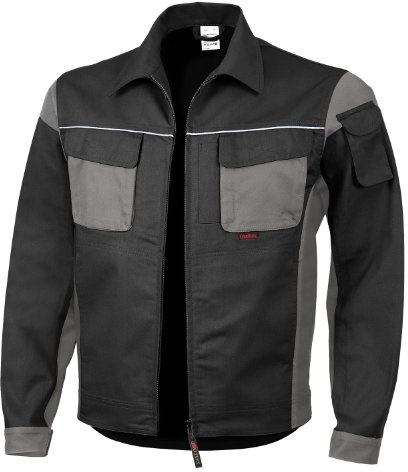 Qualitex Arbeitsjacke Professionell Pro MG 245 – mehrere Farbe Gr. X-Large, schwarz/grau