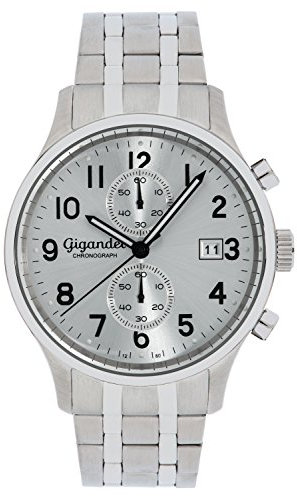 Gigandet Herren-Armbanduhr Chronograph Quarz Analog mit Edelstahlarmband Skyscraper G49-003