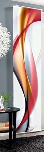 HOME WOHNIDEEN Schiebevorhang Deko Blickdicht Redfield Fb. rot Größe BxH 60x245 cm