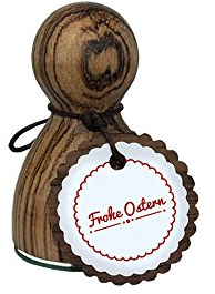 Stemplino® Stempel Ostern Maxistempel Größe L - Frohe Ostern - hochwertiger Holzstempel Motivstempel Holz Ostern Deko basteln Ostern