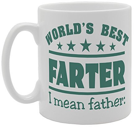 MG3764 Father's Day - World's Best Farter I Mean Father Novelty Gift Printed Tea Coffee Ceramic Mug