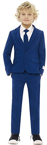 OppoSuits Jungen Men Suit Business Anzug Hosen Set, Navy Royale, 6 EU