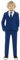 OppoSuits Jungen Men Suit Business Anzug Hosen Set, Navy Royale, 6 EU