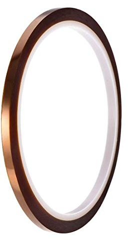 sourcing map Tape Hitzebeständiges Klebeband Polyimid Film Klebeband Abdeckband Heißklebeband 5/32 Inch x 98ft
