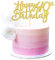 3 Pieces Happy 40th Birthday Cake Toppers Gold 40 Cupcake Toppers Cheers to 40 Fabulous Cake Decorations for 40th Birthday Party Decoration Supplies