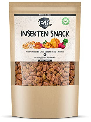 Insekten Snack | Natürliche Hundeleckerlis aus Insekten & Gemüse | Proteinreich | Getreidefrei | Ohne künstliche Zusätze | Für große & kleine Hunde & Welpen | 150g | Deutsche Herstellung