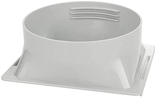 15 cm tragbarer Klimaanlagen-Adapter, Abluftschlauch, Verbindungsstück, Klimaanlage, Zubehör, spezielle Abgasrohr-Schnittstelle (150 mm), quadratische Öffnung, weiß