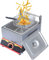 XINGG Friteuse À Gaz Professionnelle, avec Paniers Et Couvercle Amovibles, Puissance De Feu Réglable, Friteuse À Gaz Multifonction en Acier Inoxydable Épais, pour Frites Beignets Poisson