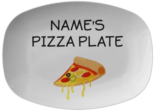 Personalizzato nome per bambini Pizza su piatto da portata Stoviglie per figlio figlia Piatto per pizza per bambini personalizzato per nipote nipote unico piatto per pizza personalizzato piatto nome