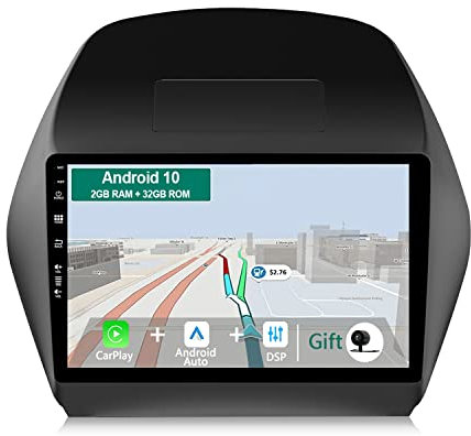 JOYX Android 10 Autoradio Passt für Hyundai IX35 (2010-2017) - 2G+32G - Eingebaut DSP/Carplay/Android Auto - Kamera KOSTENLOS - 10.1 Zoll 2 Din - Unterstützen Lenkradsteuerung 4G WiFi BT DAB Fast-boot