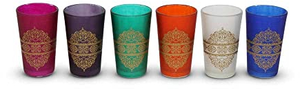 Lot de 6 verres à thé marocains Najwa | Safaary