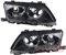 Johns, Scheinwerfer Satz passend für BMW 3er schwarze Scheinwerfer E46 ab 2001-2005 Satz FF/H7-H7 li+re