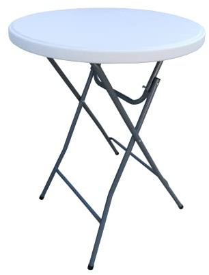 BRIMO Stehtisch Klappbar bruchsicherer Kunststoff - 5 Jahre Garantie Bistrotisch (80 cm Ø)