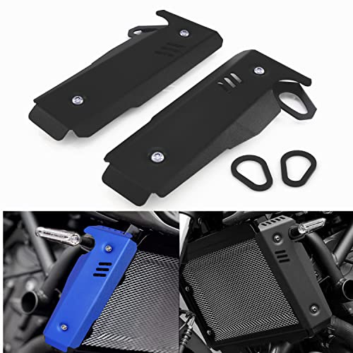 Heinmo pour MT-07 MT07 FZ 07 2018-2022 moto calandre couvercle latéral garde protecteur radiateur haubans aluminium (Black)
