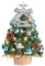 Mini Weihnachtsbaum Kleiner Weihnachtsbaum mit Beleuchtung LED Tisch Weihnachtsbaum klein künstlich geschmückt für Weihnachten Deko 40cm (Blau)