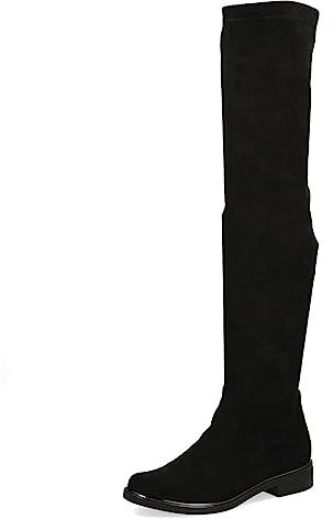 CAPRICE 9-25510-41, Sopra il ginocchio con tacco Donna, Nero (Black Stretch), 37.5 EU