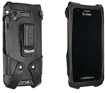 caseroxx MDE-Schutztasche für Zebra TC21 / TC26, schwarz | Robuste Schutztasche für mobile Handheld-Computer im rauen Arbeitsalltag, aus Leder