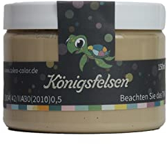 Caleo Color Lack KÖNIGSFELSEN Beigebraun, 0,15 Liter - ökologischer Lack für Möbel - natürlich, lösemittelfrei, spielzeugtauglich