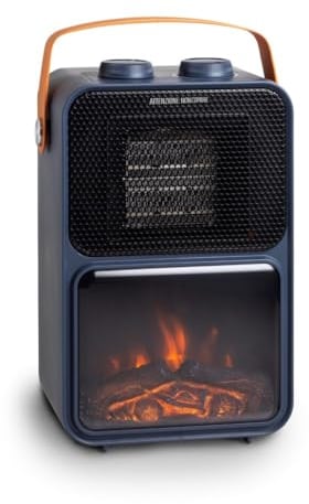 Innoliving Termostufa Elettrica INN-582 con Oscillazione - 1200W, Termostato Regolabile, Effetto Caminetto e Protezione di Sicurezza