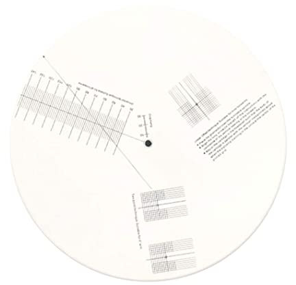 Turntable Cartridge Alignment Protractor Mat Anti-sliding Vinyl Record Pickup Calibration Plate Distance Gauge Protractor Adjustment Tool Ruler for Turntable Accessor