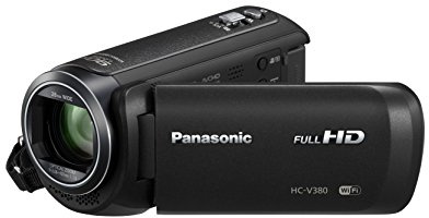 Panasonic HC-V380EB-K Full-HD Handheld Video Camera with 50x Optical Zoom - Black (Renewed)