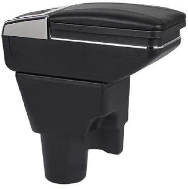 Armlehne Mittelkonsole Mittelarmlehne Auto Organizer Armlehnenbox Kompatibel Mit Kia Picanto 2014-2019 Getränkehalter Becherhalter Aschenbecher 3D Drehbar Leder Schwarz Autohobby