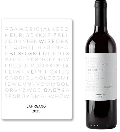 Schwangerschaft verkünden Weinetikett | Baby Ankündigung Familie Freunde | Du wirst Papa Oma Opa Flaschenetikett (Du wirst Opa)