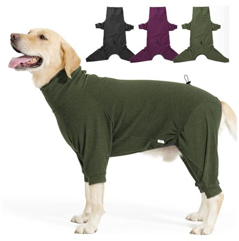 LIANZIMAU Warm Fleece Dog Coat with Legs - Full Body Winter Jacket for Small, Medium & Large Dogs