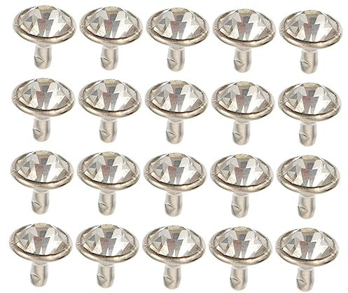 VILLCASE Metall Nieten Mit Strass 200 Satz – 10mm Selbstgemacht Kleidungsnieten Für Leder Taschen Schuhe Gürtel Dekorative Kleider Nieten Handwerks Zubehör Für Lederarbeiten