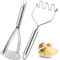 Brslainn 2 Pièces Presse-Purée en Acier Inoxydable, Professionnel Presse Puree Manuel, pour Fruits, Légumes, Aliments pour Bébés, Lavable au Lave-Vaisselle