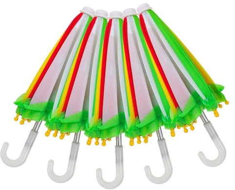Toyvian 5 Stück Kinderspielzeug Regenschirm Puppenhaus Durchsichtiger Regenschirm Kapsel Puppenwagen Liege Buggy Mini Regenschirme Autodecke Tragbares Kleiner