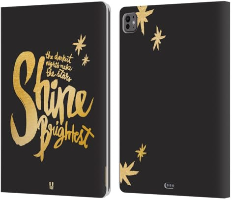 Head Case Designs Le Plus Brillant Grand comme Or Étui Portefeuille en Cuir Compatible avec Apple iPad Pro 13 M4 2024