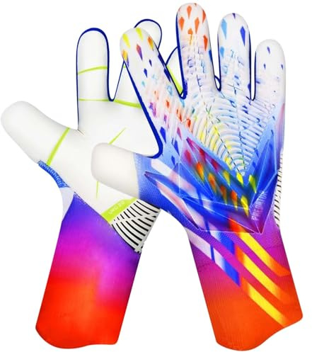 QUICARD Torwarthandschuhe Fußball - Profi Latex Handschuhe Größe (6-10) - Super Griff & Fingerprotection - Für Kinder, Jugendliche & Erwachsene - Ideal für Training & Wettkampf (Weiss, 8)
