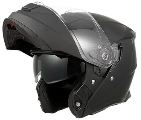 ANYPASS Motorradhelm, Klapphelm mit Doppelvisier,ECE 22.06 | Integralhelm & Jethelm 2-in-1, für Damen & Herren, Ideal für Touring, Reise & Stadtverkehr