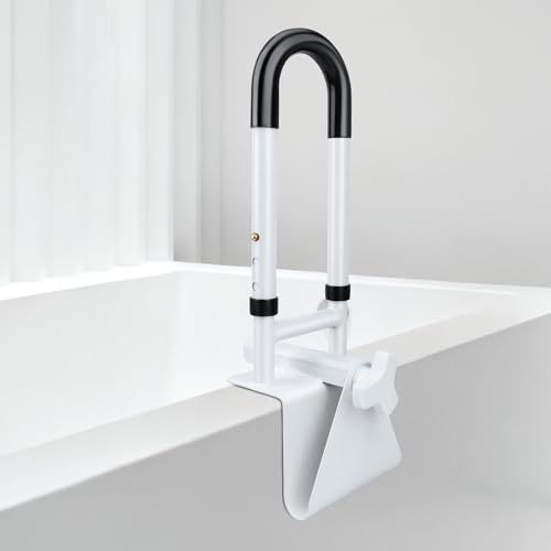Windspeed Barra de agarre de seguridad para bañera de altura ajustable para personas mayores, barras de agarre de ducha para ancianos, discapacitados, ayuda para entrar y salir de la bañera, se adapta