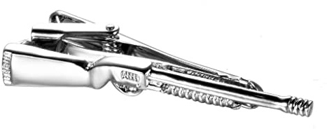 Pince à cravate vintage en métal argenté